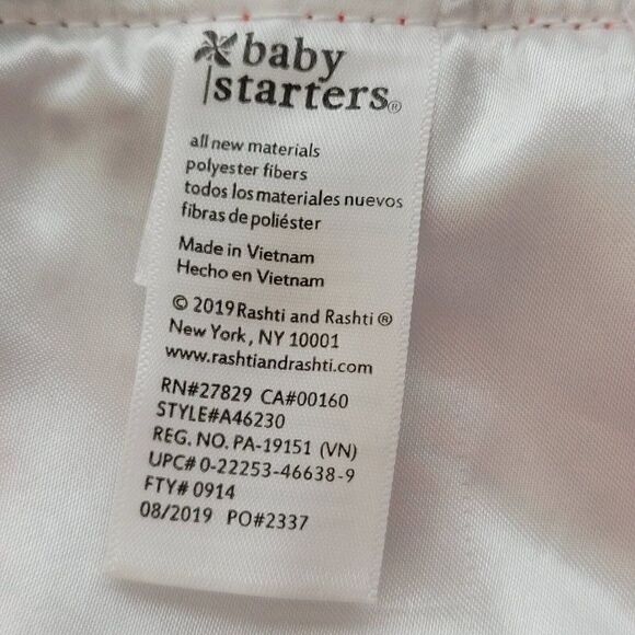 Baby Starters Baby Lovey Security Blanket Rattle Gray Dog Dream Big Little One - Picture 10 of 11